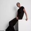 Textured wide leg pants Textured wide leg pants