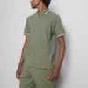 Textured zip-neck polo shirt Textured zip-neck polo shirt