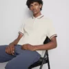 Textured zip-neck polo shirt Textured zip-neck polo shirt