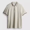 Textured zip-neck polo shirt Textured zip-neck polo shirt