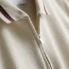 Textured zip-neck polo shirt Textured zip-neck polo shirt