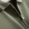 Textured zip-neck polo shirt Textured zip-neck polo shirt