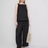 The edit a-line wide-strap linen top The edit a-line wide-strap linen top