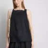 The edit a-line wide-strap linen top The edit a-line wide-strap linen top