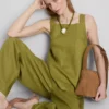The edit a-line wide-strap linen top The edit a-line wide-strap linen top