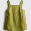The edit a-line wide-strap linen top The edit a-line wide-strap linen top
