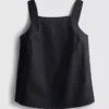 The edit a-line wide-strap linen top The edit a-line wide-strap linen top