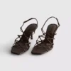 The edit braided stiletto heeled sandals