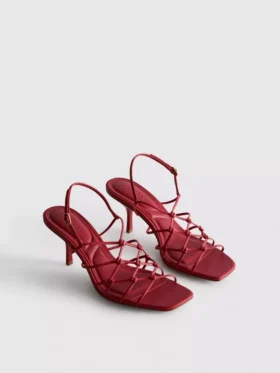 The edit braided stiletto heeled sandals