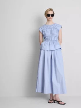The edit circle cotton midi skirt