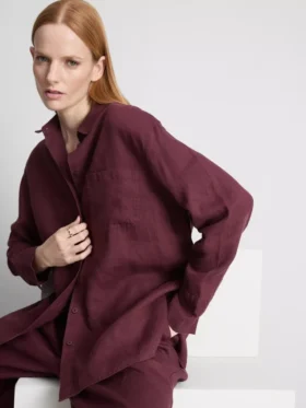 The edit classic linen shirt
