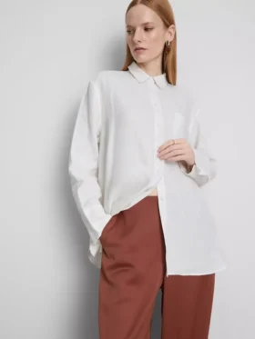 The edit classic linen shirt
