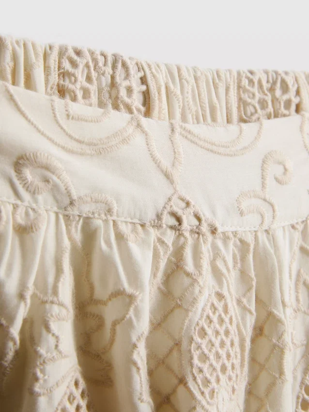 The edit cotton broderie shorts The edit cotton broderie shorts