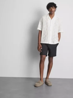 The edit embroidered cotton short sleeve shirt