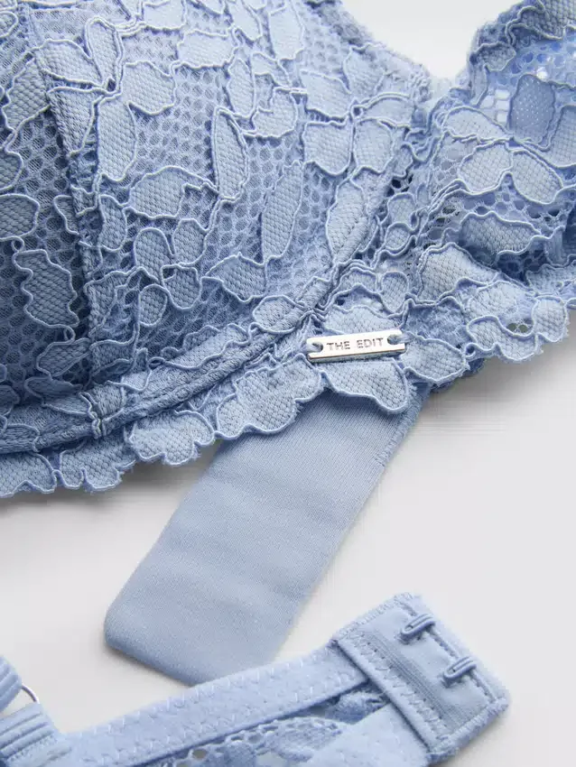 The edit high apex floral lace bra The edit high apex floral lace bra