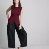 The edit knitted button-through tank top The edit knitted button-through tank top
