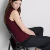 The edit knitted button-through tank top The edit knitted button-through tank top