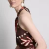 The edit linen-blend printed halter midi dress The edit linen-blend printed halter midi dress