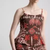 The edit linen-blend printed tank top The edit linen-blend printed tank top