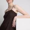 The edit linen-blend tiered midi dress The edit linen-blend tiered midi dress
