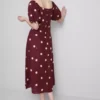 The edit linen puff-sleeve midi dress The edit linen puff-sleeve midi dress
