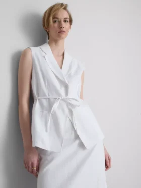 the edit linen tie detail vest 2 280x373 - The edit linen tie-detail vest