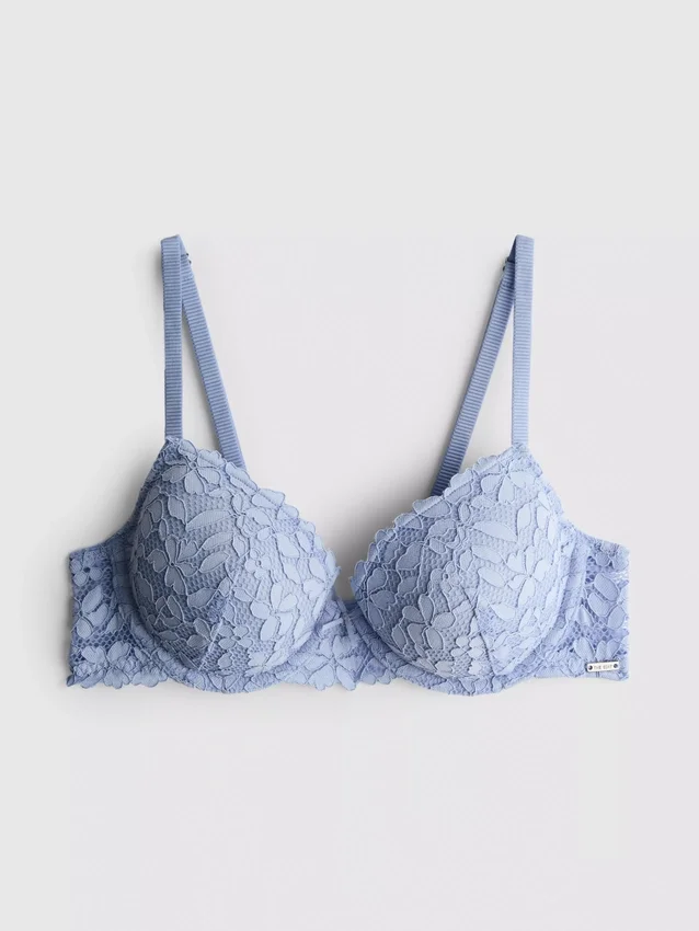 The edit padded wired lace bra The edit padded wired lace bra