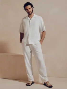 The edit relaxed linen blend shirt