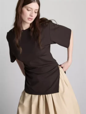 the edit ruched asymmetrical tee 2 280x373 - The edit ruched asymmetrical tee
