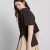 The edit ruched asymmetrical tee
