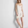 The edit satin lace asymmetrical slip dress The edit satin lace asymmetrical slip dress