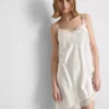 The edit satin lace asymmetrical slip dress The edit satin lace asymmetrical slip dress