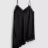 The edit satin lace asymmetrical slip dress The edit satin lace asymmetrical slip dress