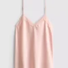 The edit satin lace pajama cami top The edit satin lace pajama cami top