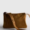 The edit suede fold-over crossbody bag The edit suede fold-over crossbody bag