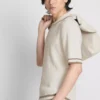 The edit textured zip polo shirt The edit textured zip polo shirt