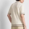 The edit textured zip polo shirt The edit textured zip polo shirt