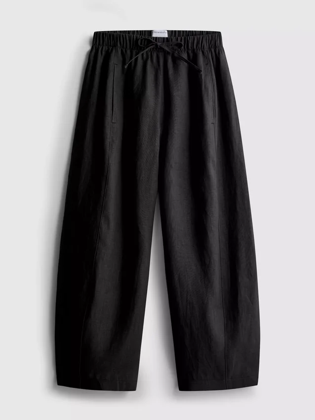 The edit wide-leg linen pants The edit wide-leg linen pants