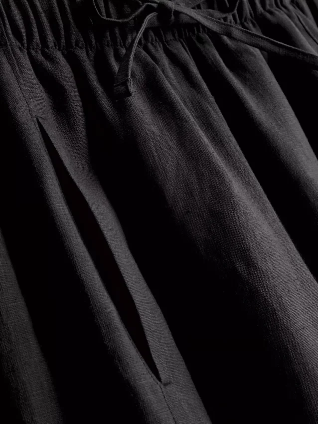 The edit wide-leg linen pants The edit wide-leg linen pants