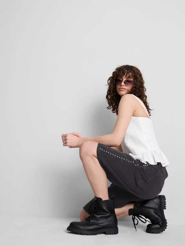 The primark scene | cotton denim studded jorts The primark scene | cotton denim studded jorts
