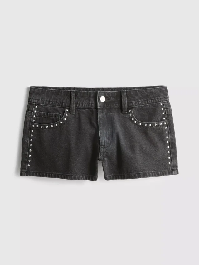 The primark scene | cotton denim studded micro shorts The primark scene | cotton denim studded micro shorts
