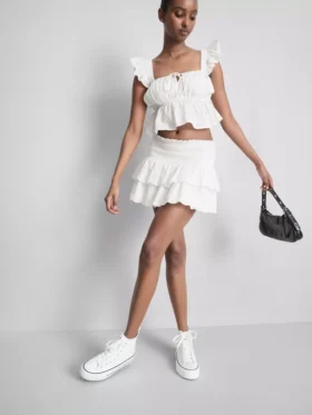 The primark scene | cotton ruffle mini skirt