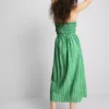 The primark scene | shirred stripe bandeau midi dress The primark scene | shirred stripe bandeau midi dress