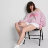 The primark scene | slogan off-shoulder sweatshirt The primark scene | slogan off-shoulder sweatshirt