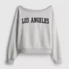 The primark scene | slogan off-shoulder sweatshirt The primark scene | slogan off-shoulder sweatshirt