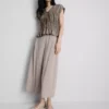 Tie-front crinkle top Tie-front crinkle top