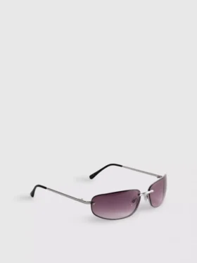 Tinted wrap-around sunglasses