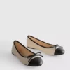 Toe-cap ballerina flats