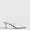 Toe post heeled mule sandals