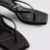 Toe post heeled mule sandals